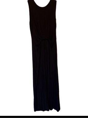 Maurices Black Sleeveless Midi Dress with Front Twist